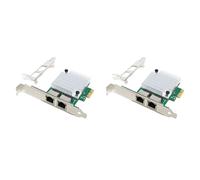 2X 2 Porte RJ45 PCIe X1 Dual Gigabit Realtek 8111F+ ASM1082E Filtro Chipset6318