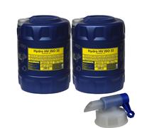 2X 20 Litri Mannol Hydro HV ISO 32 Olio Idraulico HVLP 32 Olio DIN 51524/3