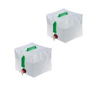 2x 20L Tanica Acqua Pieghevole Acqua Con Rubinetto Campeggio Wan