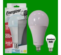 2X 24.9W (=200W) Energizer Grande 110Mm GLS ES E27 Lampadina LED 6500K