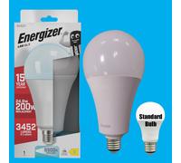 2X 24.9W (=200W) Energizer Grande 110Mm GLS ES E27 Lampadina LED 6500K