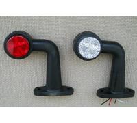 2X 24V LED Elbow Side Marker Position Lights Lamps Truck Trailer Lorry Camper