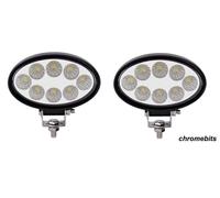 2X 24W LED Work Luce Ovale Faretto Guida Lampada Fuoristrada Barra SUV Truck 4X4