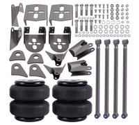 2x 2500 lbs Air Suspension Bags Triangulated Mount Bracket + 4 Link Kit Axle