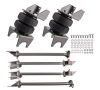 2x 2500 lbs Air Suspension Bags Triangulated Mount Bracket + 4 Link Kit Axle