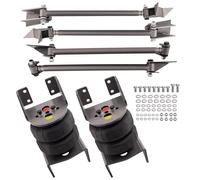 2x 2500 lbs Air Suspension Bags Triangulated Mount Bracket + 4 Link Kit Axle