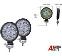 2x 27W LED Rotondo HQ Anteriore Bull Barra Gomitata Mini Pois Luci Day Fari 4x4