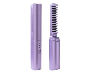 2X(2In1 Piastra per Capelli Professionale Fili, Bigodino, Pettine, Ri3316