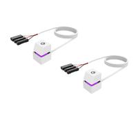2X 2M Luci LED Portatili Computer Desktop PC Avvio Esterno Pulsante di Accensione/Spegnimento Cavo di Prolunga, Luce RGB