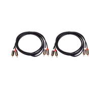 2X 2RCA Un 2 RCA Maschio Cavo Audio Placcato Nel Oro Cavo Audio RCA 1M Home Theater DVD TV CD Amplificatore Scatola di Risonanza