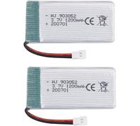 2x 3.7V 1200mAh batteria LiPo per droni | 15 minuti di volo | Syma, JJRC