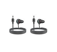 2X 3 In 1 per Starlink Power Cable 65W Caricabatterie Rapido Tipo-C Presa USB Accendisigari con Display Voltmetro A LED
