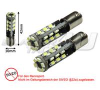 2x 30 SMD LED luce posizione bianca ba9s T4W base metallo CheckControl Can-Bus