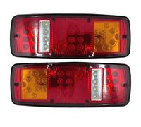 2x-33 LED Rettangolo 3 Colore Coda Luce Barrette Giro Signal Freno Reverse Corsa