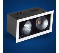 2X 35W Faretto Incassato Cardano 4000 Lumen 3000K Caldo