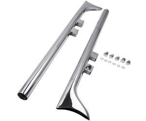 2x 36" Chrome Fishtail Exhaust Slip For Harley Davidson Touring 1995-2016