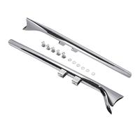 2x 36" Chrome Fishtail Exhaust Slip for Harley Road King Electraglide