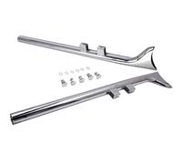 2x 36" Chrome Fishtail Exhaust Slip for Harley Road King Electraglide