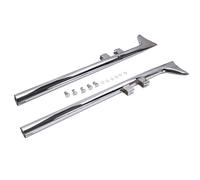 2x 36" Chrome Fishtail Exhaust Slip Kit for Harley for Road King Electraglide