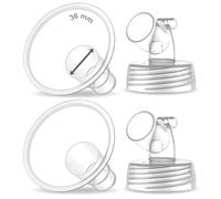 2X 36 mm Maymom due pezzi largo collo pompa parti per Spectra S1/S2 pompe; Incl Wide Mouth Flange; Non originale Spectra Flange