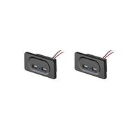 2X 4.8A Dual-USB Caricabatteria per Auto Presa 12V 24V per Moto Auto Camion ATV Barca RV Bus Presa Adattatore di Alimentazione Luce LED