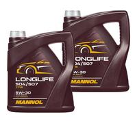 2x 4 Litro MANNOL Longlife 504/507 5W-30 olio motore Api Sn Acea C3 7715