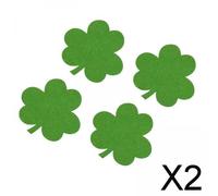 2X 4 pacchetto Giorno di san Patrizio Clover Pads Coaster Ornamenti Del Partito