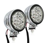 2x 4 " Ultra Luminoso Trasparente Riflettore Con LED Cromo Camion Fendinebbia