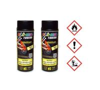 2X 400 ML Dupli Color Abziehlack 388033 Nero Opaco Spraylast