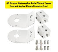 2X 45 Degree Watermelon Light Mount Frame Bracket Angled Clamp Stainless Steel`