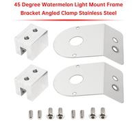 2X 45 Degree Watermelon Light Mount Frame Bracket Angled Clamp Stainless Steel T