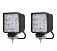 EACH ITALY Faro 48W PROFONDITA Auto Barca Fuoristrada 12V Quadrato 16 LED 6000K IP67 Slim
