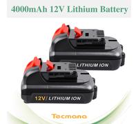 2X 4Ah 10.8V/12V Al litio Batteria per Dewalt DCB120 DCB125 DCB127 DCB122 DCD710
