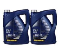 2x 5 Litro Originale MANNOL olio motore TS-5 Uhpd 10W-40 Api Oil Camion Bus