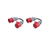 2X 5 Pin Rosso 32A Maschio A 16A Femmina Adattatore CEE Gen Ev Connettore Prolunga Caricabatterie Presa 400V