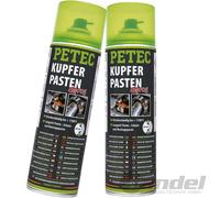 2x 500 ML PETEC Pasta di Rame Spray Cooper Bremsenspray Lubrificante Vite Tubo