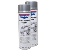 2X 500 Ml Spray Per Cerchi Argento Vernice Per Cerchi Lacca Spray Presto 428924
