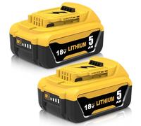 2X 5000mAh Sostituzione per Dewalt batteria 18V DCB184 DCB182 DCB181 DCB180 DCB201 DCB200 DCB204 con indicatore LED