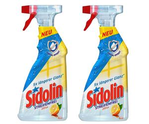 2X 500ML Sidolin Strisce Libere Agrumi Con Effetto Goccia Spruzzatore
