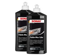 2X 500ML SONAX POLISH & WAX COLOR NANOPRO NERO AUTOPOLITURA LACCA AUTO POLITURA