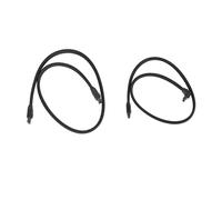 2x 50CM 3.0 III SATA3 7Pin Data Cable 6Gb/S SSD HDD Hard Disk Data Cord with Nylon Sleeved Premium Version(Black)