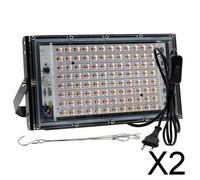 2X 50W / 100W LED Grow Light Spettro Completo Per Piante Da Interno Idroponiche