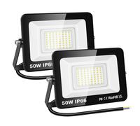 2x 50W Luci da Esterno 5000 Lumens Faretto Led Fari di Sicurezza Proiettore Led