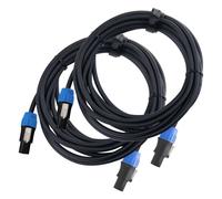 2x 5m Cavo Spekaon Neutrix Maschio 4 Poli Casse Acustische Amplificatore Passive