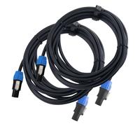 2x 5m Cavo Spekaon Neutrix Maschio 4 Poli Casse Acustische Amplificatore Passive