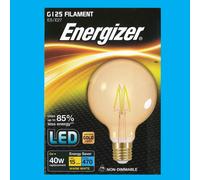 2x 5W (=40W) LED Oro Antico Filamento G125 Globo Lampadine Vite Es E27 Decor
