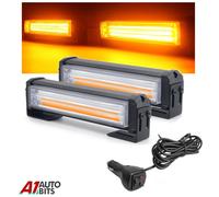2X 6" 36W COB LED Luce Stroboscopica Di Emergenza Avviso Pericolo Bar Amber