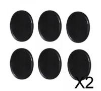 2X 6 Pezzi Hot Massage Stone Set Natural Basalt Warmer Rock Kit 4 X 3 Cm