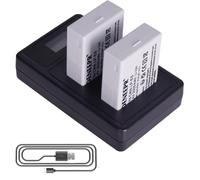 2X 7.4V Batteria LP-E8 LED Caricabatteria Compatibile con Batteria Canon LP-E8 Canon EOS Rebel T2i,T3i,T4i,T5i,EOS 550D,600D, 650D, 700D, Kiss X4, X5, X6, LC-E8E