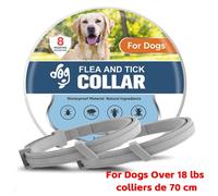 2X 70cm Impermeabile Collare Antipulci Cane Antiparassitario Cani Gatti Regolabi